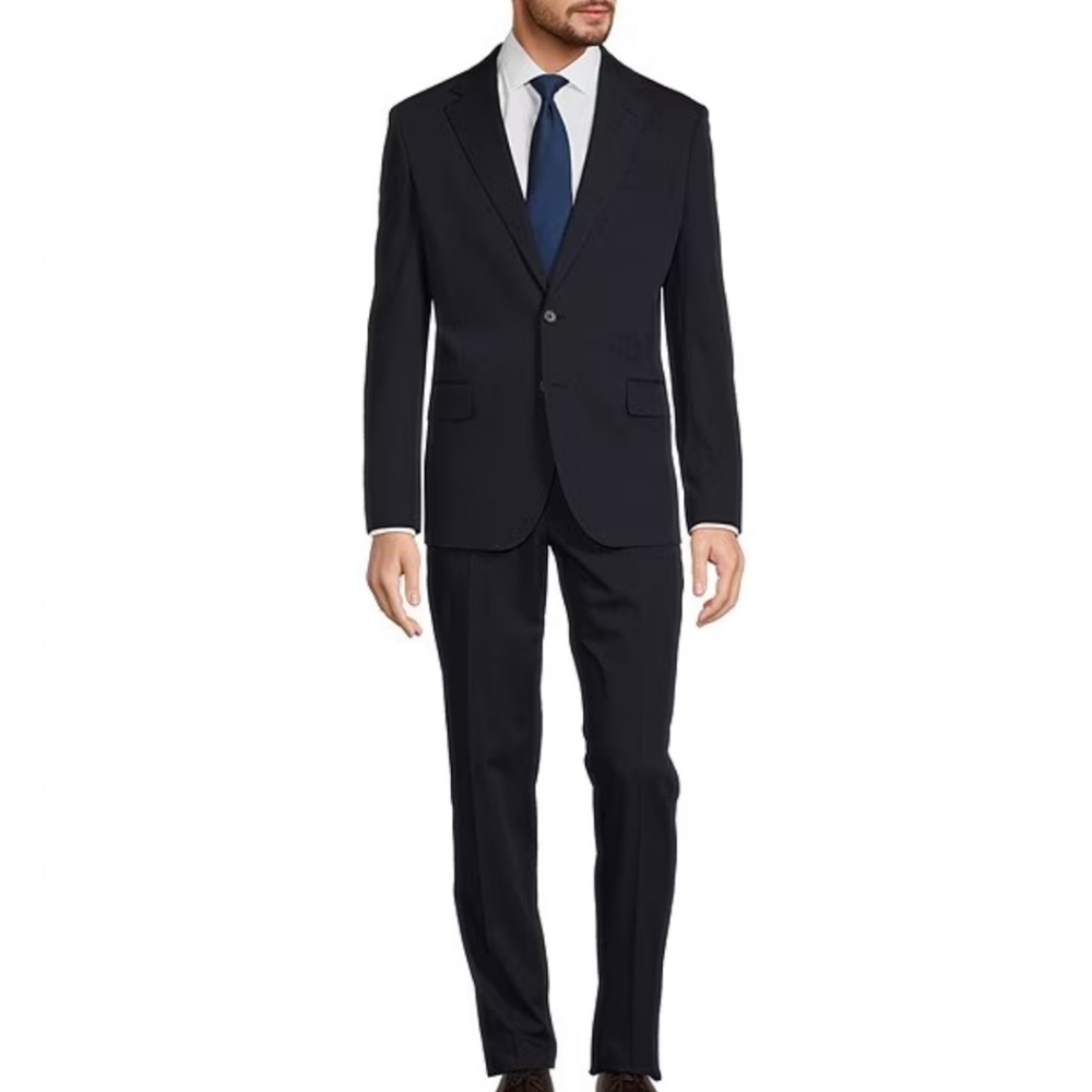 Polo Ralph Lauren Modern Fit Flat Front Solid 100% Wool 2-Piece Suit